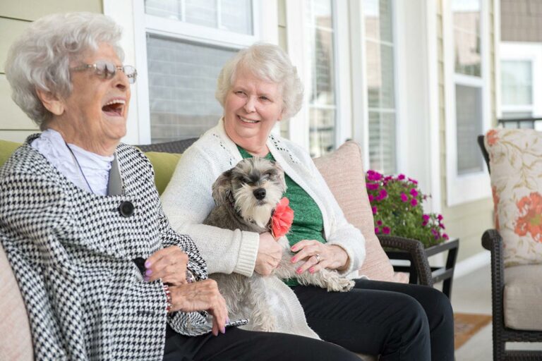 Dominion Senior Living | Senior women with dog